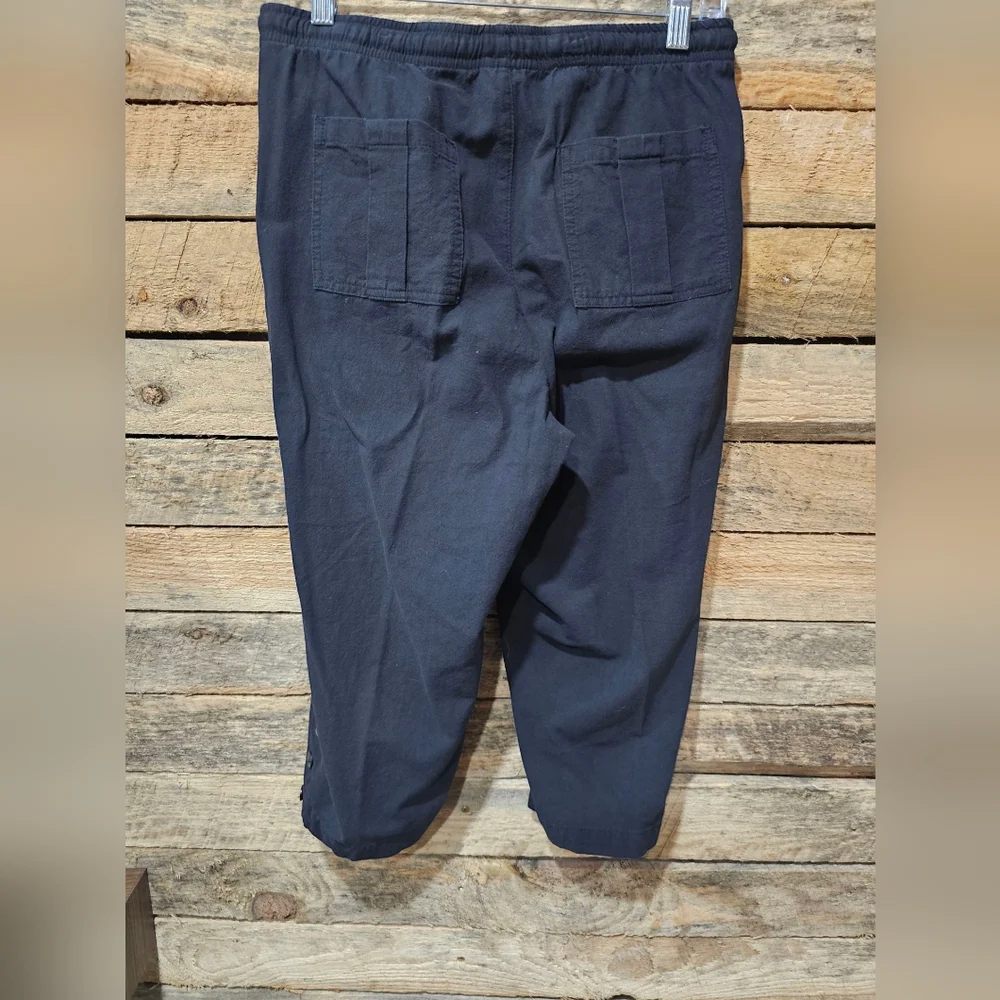 Women's‎ Black Capris By Rebecca Malone Size Petite Medium
